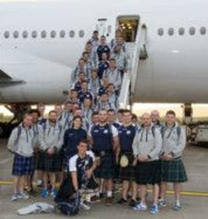 The under 20 Scotland squad fly out.