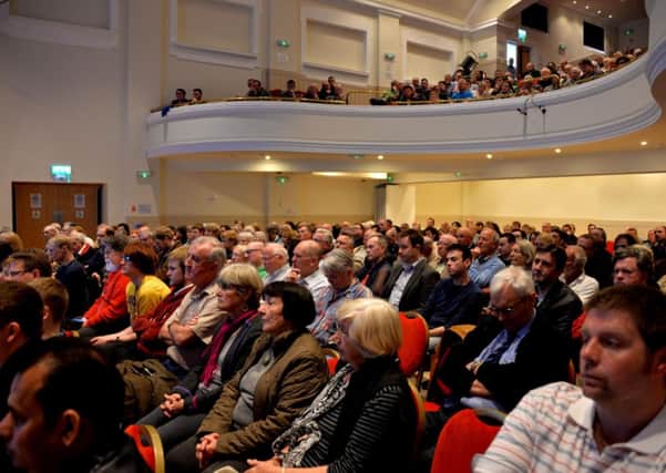 Memorial Hall...was packed for the Carluke and Lanark Gazette Scottish Independence Debate  (Pic Rodger Price)