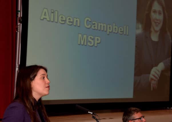 MSP Aileen Campbell...Speaking for Yes campaign at Gazette's Independence debate (Pic Rodger Price)