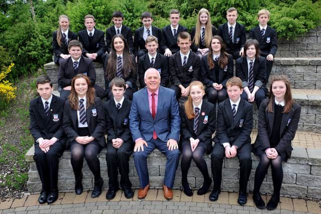 St Ninian's High School - headteacher Paul McLaughlin with pupils
30th May 2014
Pic: Roberto Cavieres