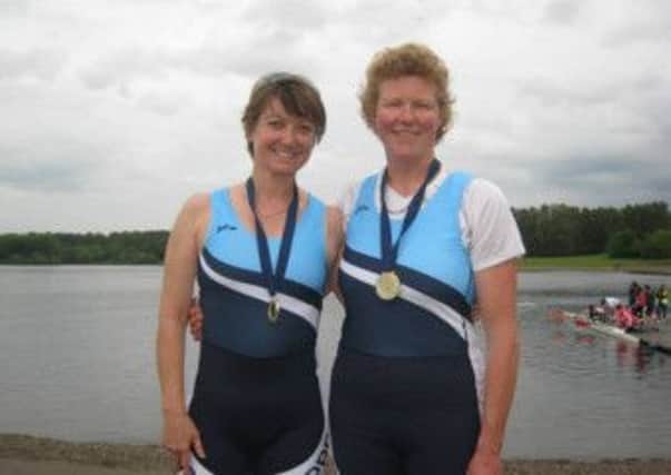 Liz Davidson and Ailie Ord  won the Veteran double sculls.