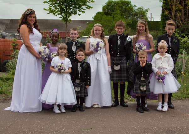 Royal retinue...Queen Robyn Edwards with her court at Blackwood and Kirkmuirhill Gala Day 2014 on Saturday, June 14, 2014 (Pics Peter Beggs)