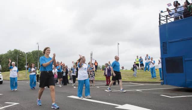 The baton arrived in Cumbernauld yesterday (June 23) and will visit East Ren on July 16.