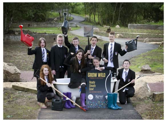 Barrhead High pupils have helped to sculpt the Water Works landscape - pic by Stuart Nimmo.