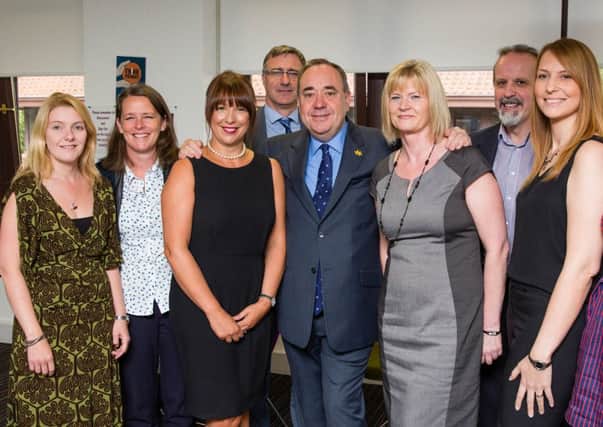 Chance meeting...Alex Salmond with Chance to Change volunteers