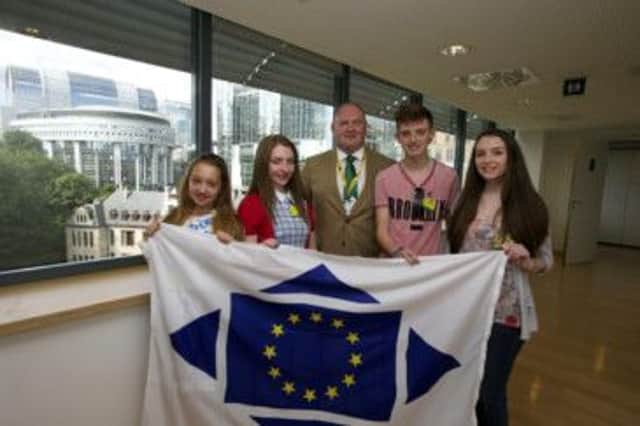 Councillor Buchanan joins Rebekah, Abigail, Cameron and Eva in Brussels