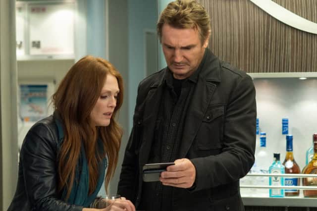 Liam Neeson and Julianne Moore in the action thriller Non-Stop.