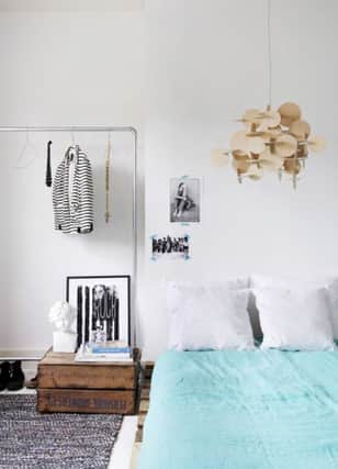 Bedroom at Karine Candice Kong's home featured in Design Bloggers At Home, by Ellie Tennant.
