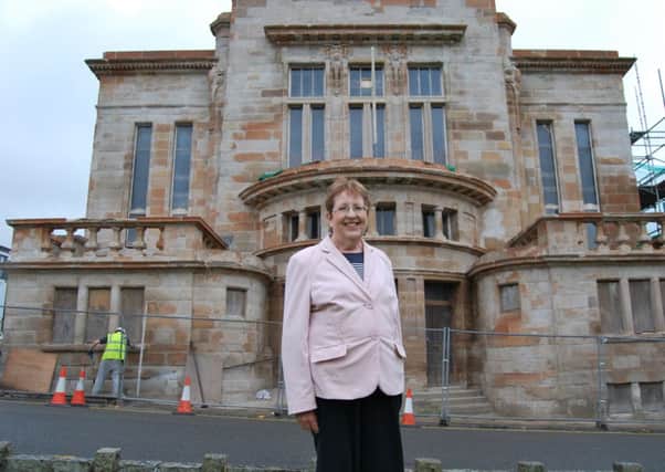 Councillor Geekie outside the Town Hall