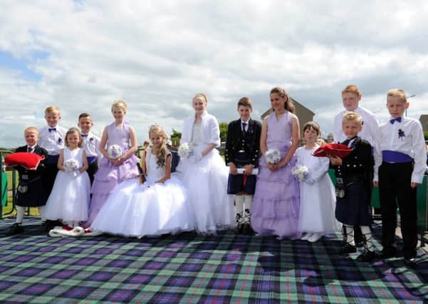 Royal retinue...Queen Niamh Adam and the rest of the Coalburn Gala Day 2014 retinue on Saturday, July 5, 2014 (Pics by Alan Watson)