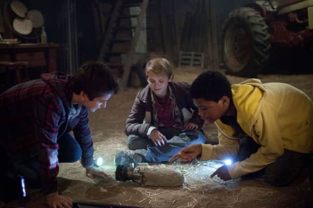 Undated Film Still Handout from Earth To Echo. Pictured: Teo Halm, Reese Hartwig and Astro. See PA Feature FILM Film Reviews. Picture credit should read: PA Photo/Entertainment One. WARNING: This picture must only be used to accompany PA Feature FILM Film Reviews.