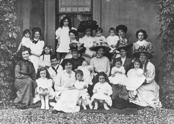 The women and children of the Cameron family are pictured in Lenzie in 1910.