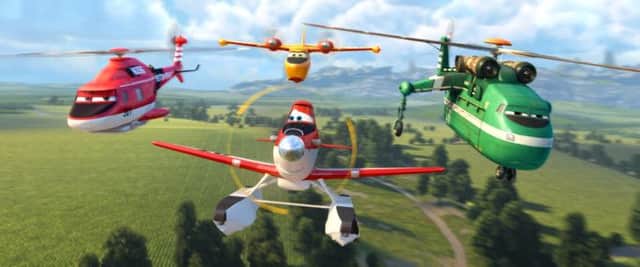 Film Still Handout from Planes 2: Fire & Rescue, Pictured:Pictured (L-R): Blade Ranger, Dipper, Dusty, Windlifter, See PA Feature FILM Film Reviews, Picture credit should read: PA Photo/Walt Disney Studios Motion Pictures UK. WARNING: This picture must only be used to accompany PA Feature FILM Film Reviews.