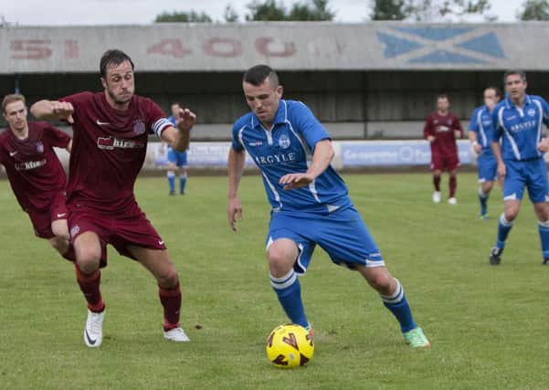 Action from Kilsyth Rangers' pre-season friendly with Linlithgow Rose at Duncansfield.