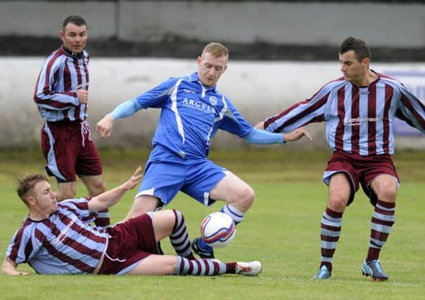Action from Kilslyth Rangers match against Cumbernauld United.