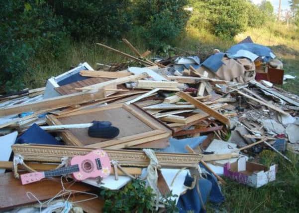 Eyesore...fly-tipping in Clydesdale