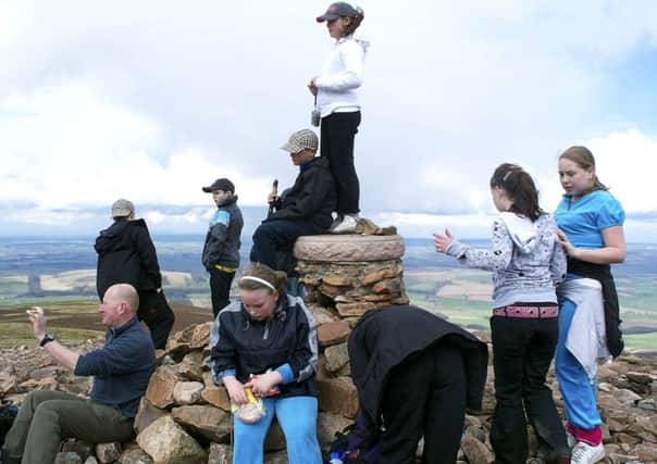 Triumphant...at the summit on an earlier Everest Tinto Challenge.