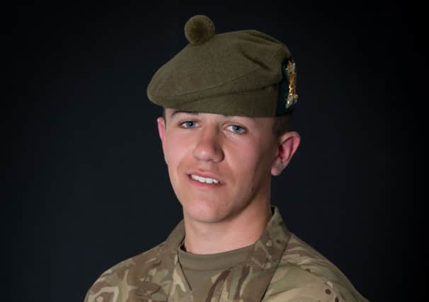 Passed out...Pte James Gray hopes to join the Royal Regiment of Scotland