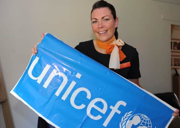 Ready to jump...Suzanne Waddell will skydive to raise funds for Unicef (Pic by Alan Watson)