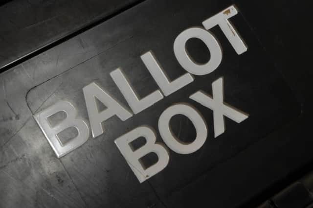Ballot box for the referendum.