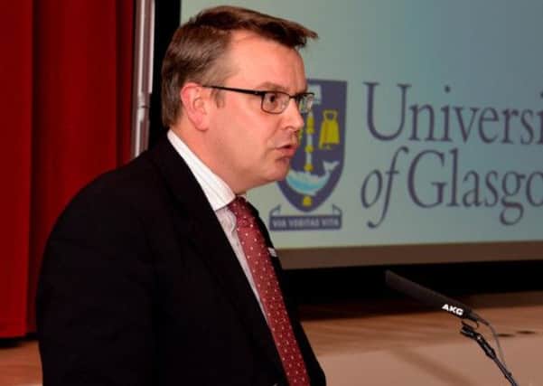 Delivering the No campaign's Better Together message at the Gazette's Independence Debate in May, Professor Adam Tomkins