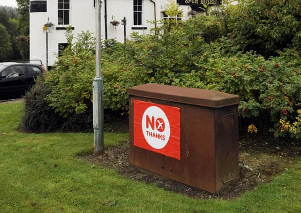 "No" sign in Cumbernauld Village