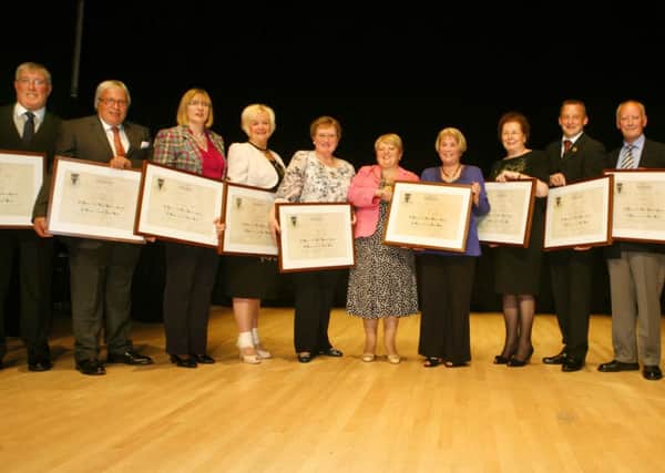 Pose...2014 Burgess recipients (Pic by Jim Clare)