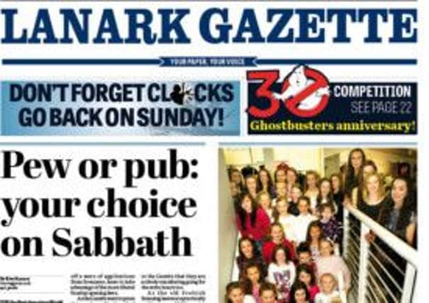 Pew or pub? This week's Lanark Gazette