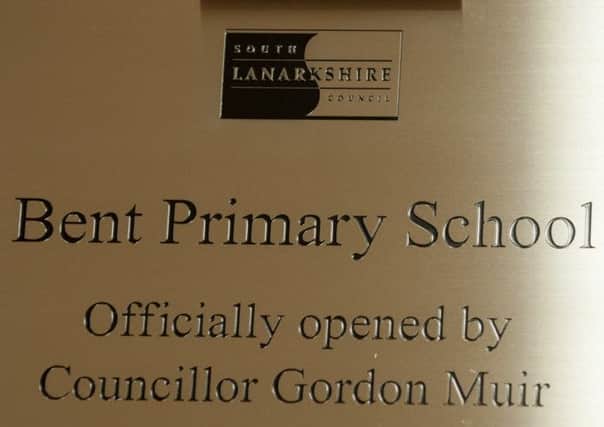 Official opening...Councillor Gordon Muir unveiled the plaque and officially opened the new Bent Primary School (Pics by Sarah Peters)