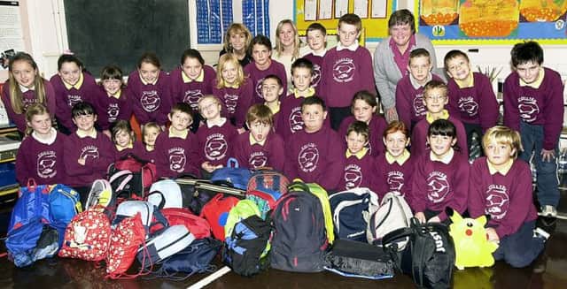 Back pack project...pupils at Coulter Primary School