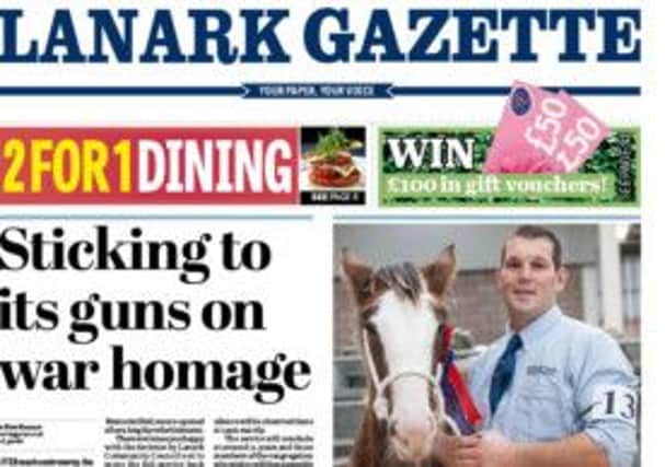 War homage...this week's Lanark Gazette