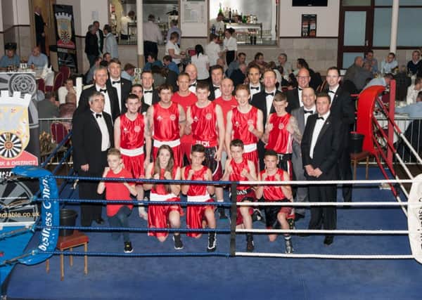 In the ring...at Lanark Round Table's annual charity boxing night at Lanark Agricultural Centre (Pics Sarah Peters)