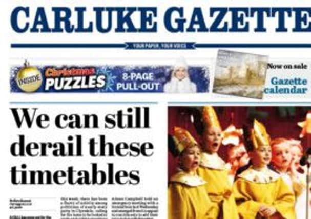 Hot off the press...this week's Carluke Gazette
