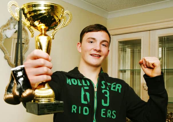 European champion...Ravenstruther boxer Willie Hutchison (Pic by Jim Clare)