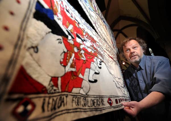 Worth seeing...Prestonpans Tapestry and its artist Andrew Crummie (Pic by Jane Barlow).