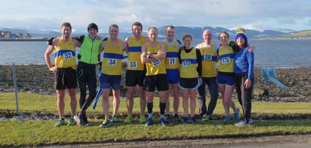 Giffnock North runners at a recent event in Greenock. Chris Marsh No33.