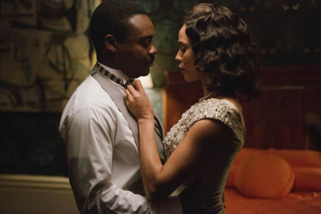 Undated Film Still Handout from Selma. Pictured: David Oyelowo as Martin Luther King, Jr. and Carmen Ejogo as Coretta Scott King. See PA Feature FILM Oyelowo. Picture credit should read: PA Photo/Paramount Pictures/Atsushi Nishijima. WARNING: This picture must only be used to accompany PA Feature FILM Oyelowo.