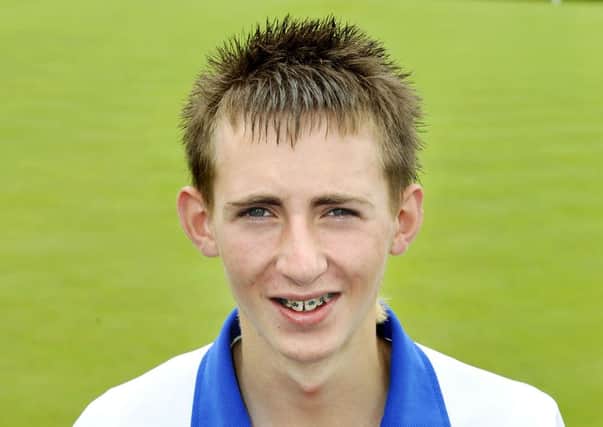 Lesmahagow Bowling Club bowler Greg McLaughlin (15) Scottish under 17's pairs champion Lesmahagow Bowling Club 4/8/11 Picture by Lindsay Addison