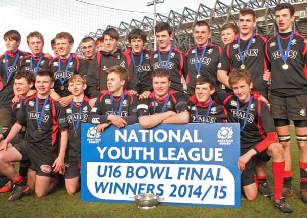 Champions...Biggar Rugby Club under-16s (Pic by Nigel Pacey)