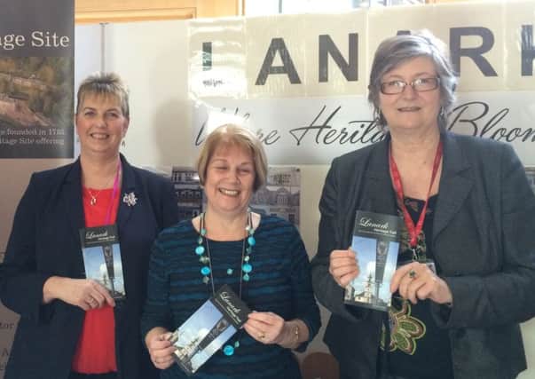 Promoting Lanark at Holyrood:
Councillor Catherine McClymont, Eleanor McLean, and MSP Claudia Beamish.
submitted pic March 6 2015