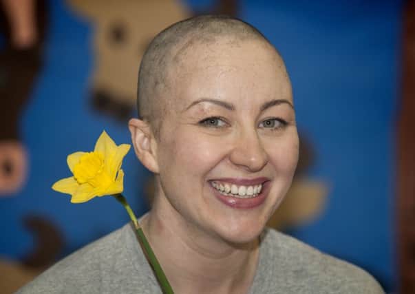 Still lovely...Jennifer Crighton after having her head completely shaved for cancer charity ( Pic Roberto Cavieres)