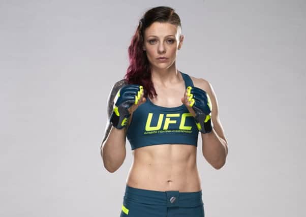 LAS VEGAS, NV - JULY 3:  Joanne Calderwood poses for a portrait during the TUF 20 Media Day session at the TUF gym on July 3, 2014 in Las Vegas, Nevada. (Photo by Esther Lin/Zuffa LLC/Zuffa LLC via Getty Images) *** Local Caption ***Joanne Calderwood