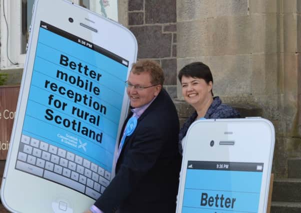 SFCG David Mundell and Scottish Tory leader Ruth Davidson on the campaign trail in Biggar