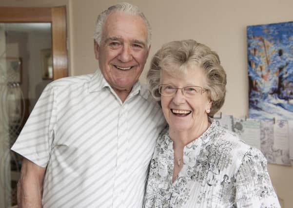 26-03-2015 Picture Sarah Peters.  Jean and Jimmy Thomson from Forth celebrating their Diamond Wedding Anniversary.