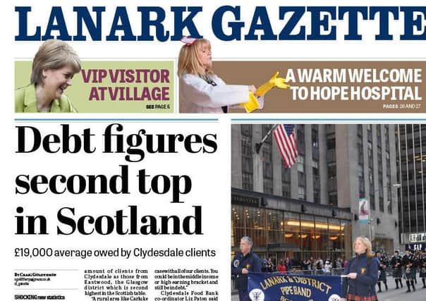 Debt crisis...this week's Lanark Gazette