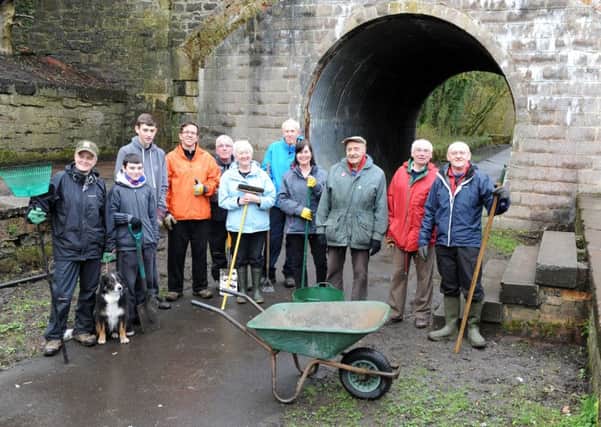 Community clean up of old railway station.
