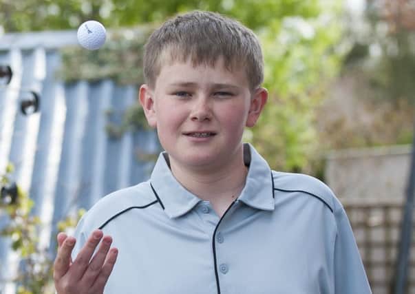 07-05-2015 Picture Sarah Peters. Blair Callan, 13yrs old when he got a Hole in One at the 7th Hole at Biggar Golf Club.