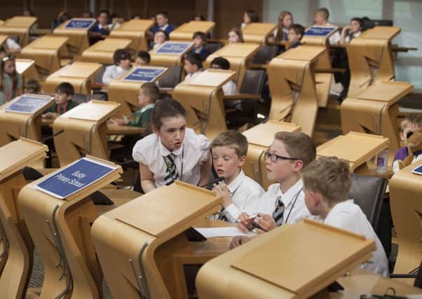 The 2015 EuroQuiz for primary schools across Scotland took place in Chambers at The Scottish Parliament. May 10 2015