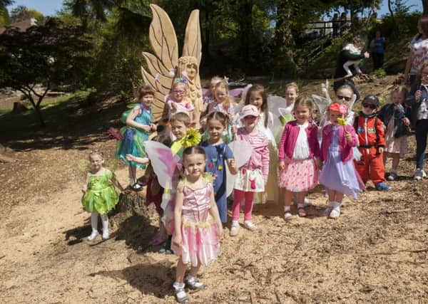 Fairy good fun...opening of the fairy dell in Castlebank Park, Lanark  (Pic Sarah Peters)