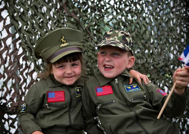 Children celebrating Armed Forces Day last year